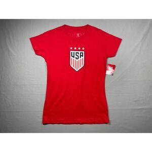 US Soccer Men's T-Shirt Red Rapinoe 15 Graphic Tee Short Sleeve Crew Neck, Small